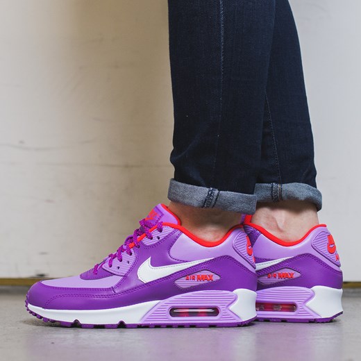 BUTY NIKE AIR MAX 90 LEATHER (GS) 724852 501 sneakerstudio-pl fioletowy Buty do biegania