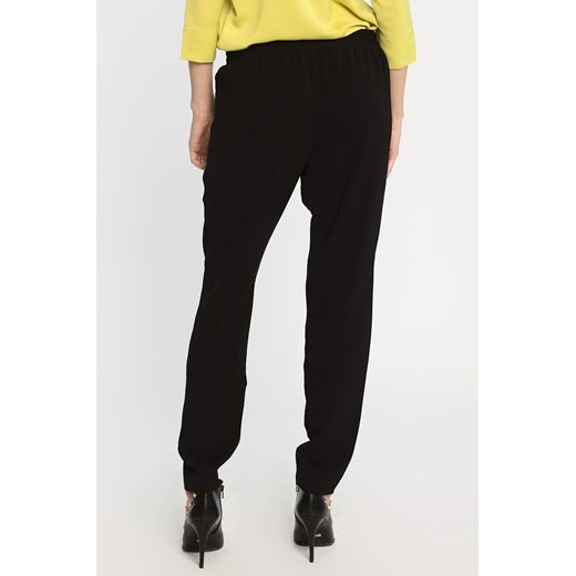 Spodnie damskie - Answear - Spodnie Black & White answear-com czarny bez wzorów