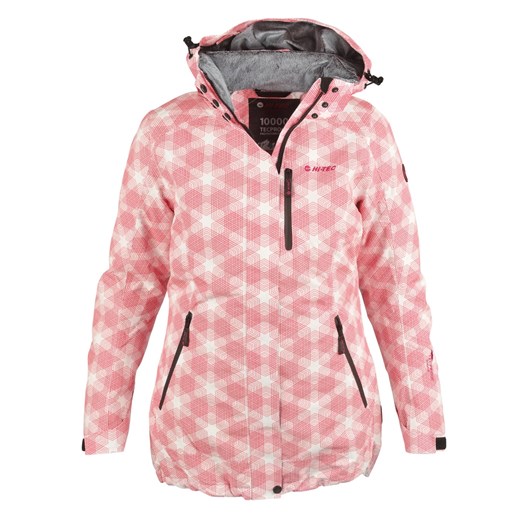 KURTKA DAMSKA LADY AMBALA HI-TEC, Rozmiar - S, Płeć - WOMEN, Kolor - WHITE/TEABERRY RED sklepmartes-pl rozowy Kurtki damskie narciarskie