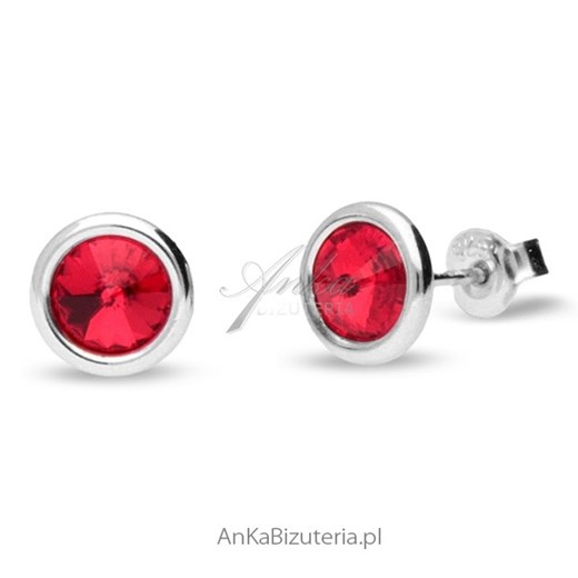 Biżuteria Swarovski - Kolczyki TINY BONBON - czerwone ankabizuteria-pl  damskie