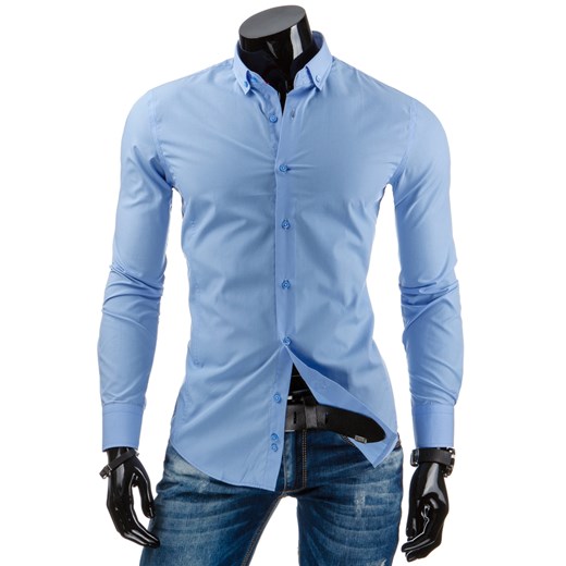 Koszula męska DSTREET błękitna (dx0861) dstreet niebieski bawełna