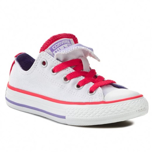 Trampki CONVERSE - CT Double Toung 642904F White eobuwie-pl szary wiosna