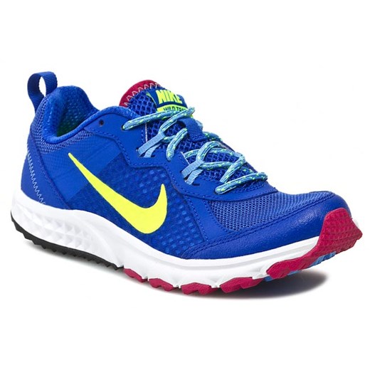 Buty NIKE - WMNS Nike Wild Trail 643074 400 Hyper Cobalt/ Volt/ University Blue/ Fuchsia eobuwie-pl niebieski damskie