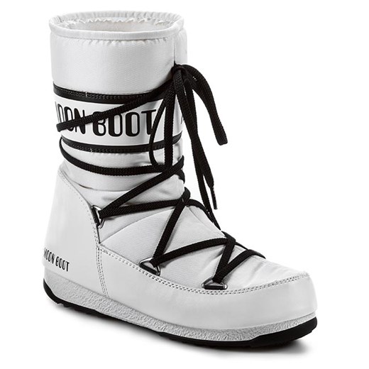 Śniegowce MOON BOOT - Sport Mid 24003800001 White eobuwie-pl szary płaska podeszwa