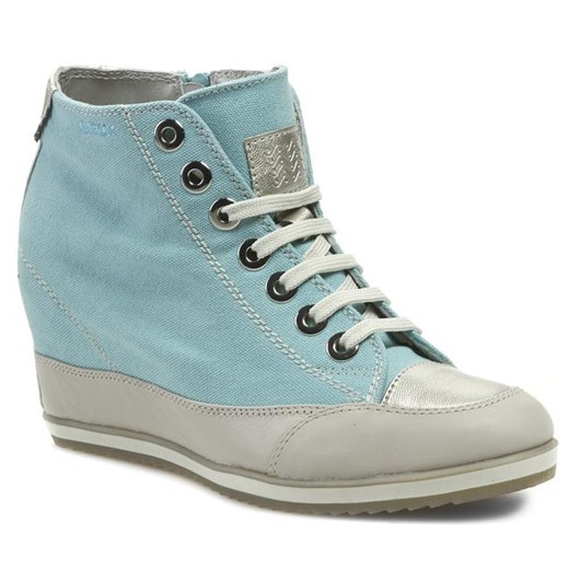 Sneakersy GEOX - D Illusion A D4254A 01085 C4110 Turquoise/LT Grey eobuwie-pl niebieski naturalne