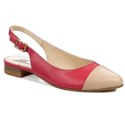 Sandały BUT-S - Z011-P75-0E0 Czerwony/Jasny Beż eobuwie-pl czerwony sandały
