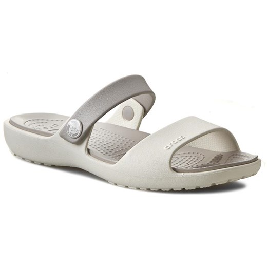 Klapki CROCS - Coretta W 200067 Oyster/Platinum eobuwie-pl szary crocsy damskie