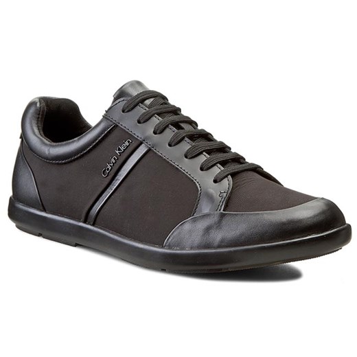 Sneakersy CALVIN KLEIN PLATINUM - Darwin /Shiny CalfNylon O10993  Black eobuwie-pl szary casual