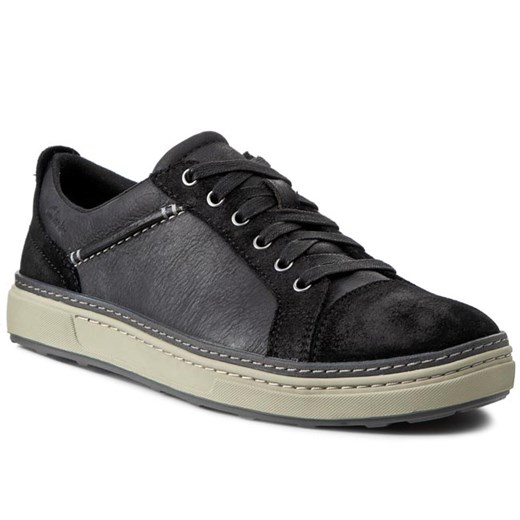 Sneakersy CLARKS - Lorsen Edge 261101967 Black Combi Lea eobuwie-pl czarny casual