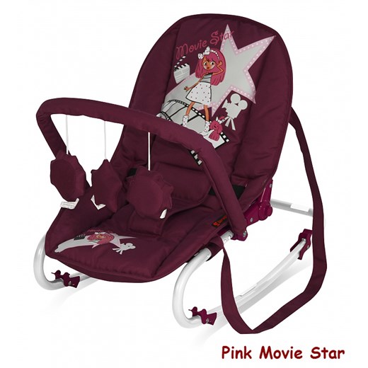 Lorelli Leżaczek Bujaczek TOP RELAX - Pink Movie Star pinkibaby-pl czerwony lato