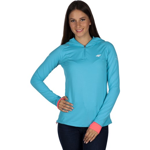 Bluza 4f TSDLF001 Turkus Sport eastend niebieski Bluzy z kapturem damskie