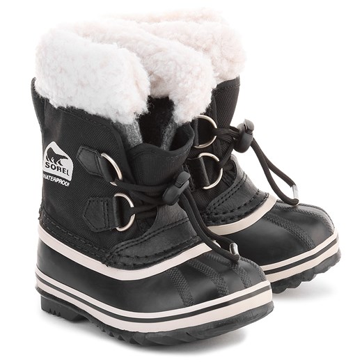 SOREL Yoot Pac - Czarne Nylonowe Śniegowce Dziecięce - NC1880-013 mivo czarny zima