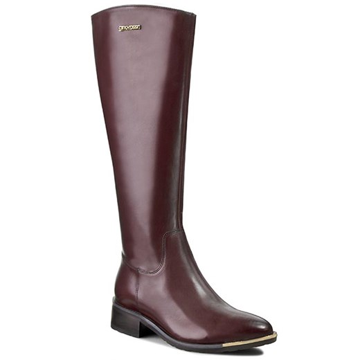 Kozaki GINO ROSSI - Amalfia DKG151-G33-4300-7700-F Bordo 83 eobuwie-pl szary Kozaki zimowe damskie