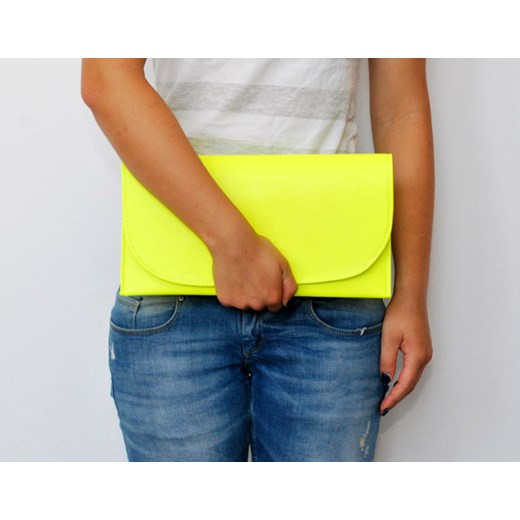 MAŁA KOPERTÓWKA KATE ŻÓŁTA YELLOW NEON FLUO dawanda zolty elegancki