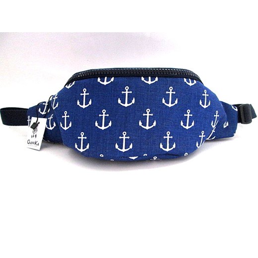 Nerka w kotwice 100% bawełna handmade marynarska dawanda granatowy