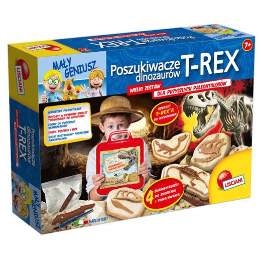 Lisciani, Mały Geniusz, zestaw Poszukiwacze dinozaurów T-Rex - Darmowa dostawa do salonów empik! smyk-com niebieski wiosna