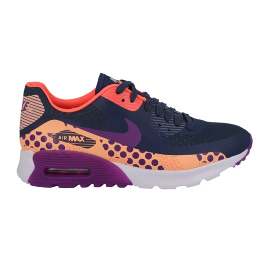 Buty damskie sneakersy Nike Air Max 90 Ultra BR Print 807352 400 sneakerstudio-pl granatowy jesień