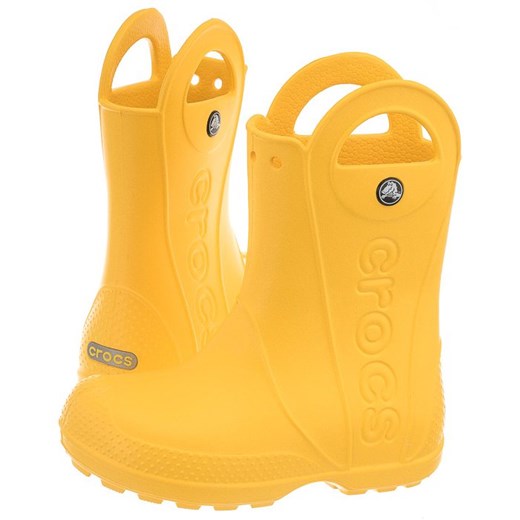 Kalosze Crocs Handle Rain Boot Kids Yellow (CR79-d) butsklep-pl zolty guma