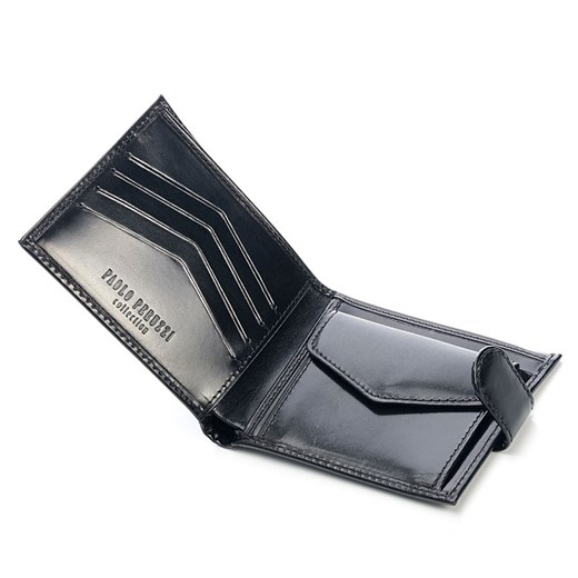 PAOLO PERUZZI ekskluzywny skórzany portfel męski w pudełku czarny GA55 skorzana-com szary miejsce na karty kredytowe