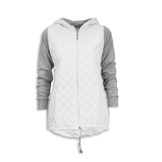 Bluzo-kurtka parka pikowana szachownica szary