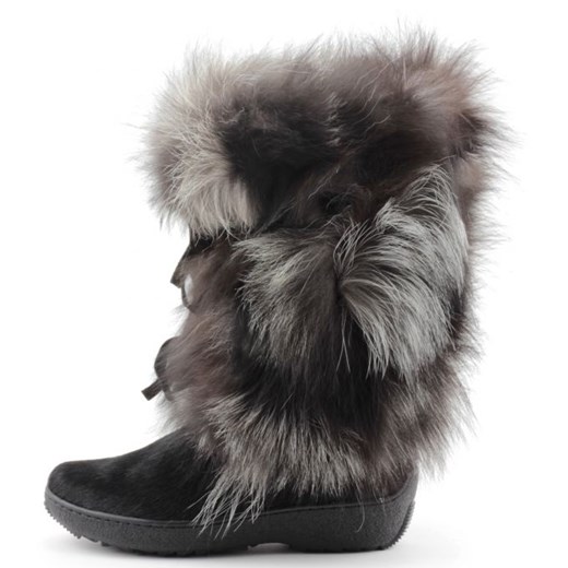 Śniegowce Oscar VOLPE-A30 Black Silvers 2052-004 zebra-buty-pl czarny płaska podeszwa
