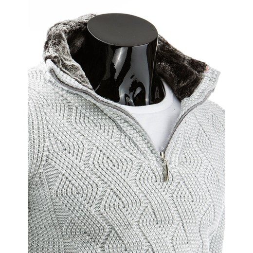 Sweter (wx0528) dstreet szary nowoczesny