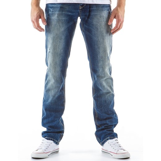 Męskie spodnie (ux0132) dstreet niebieski modne
