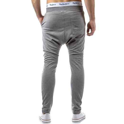 Spodnie dresowe (ux0225) dstreet szary Spodnie sportowe męskie