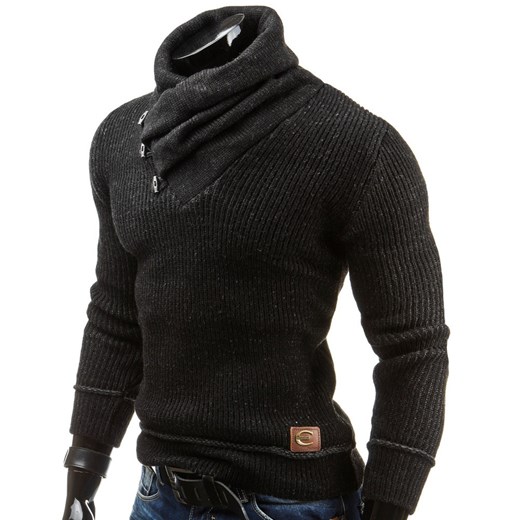 Męski sweter (wx0565) dstreet czarny męskie