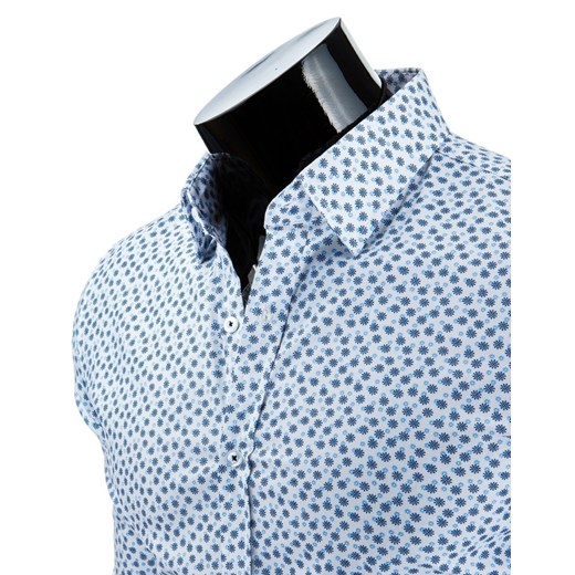 Koszula z długim rękawem (dx0771) dstreet niebieski Koszule męskie slim