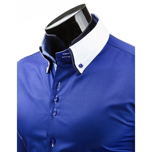 Koszula męska nowoczesna (dx0732) dstreet niebieski Koszule męskie slim