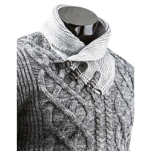Sweter (wx0491) dstreet szary modne