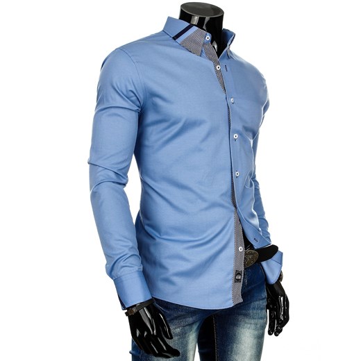 Koszula z długim rękawem (dx0436) dstreet niebieski koszule