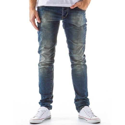 Spodnie jeansowe męskie (ux0133) dstreet szary modne