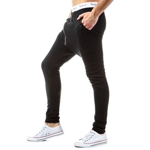 Spodnie dresowe (ux0226) dstreet bialy Spodnie dresowe męskie