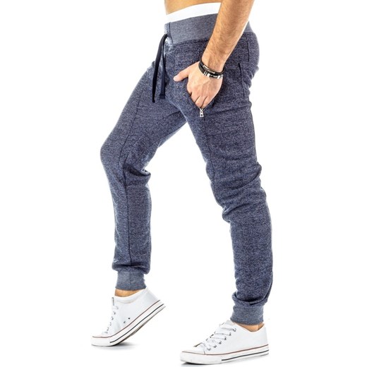 Spodnie dresowe (ux0208) dstreet bialy Spodnie