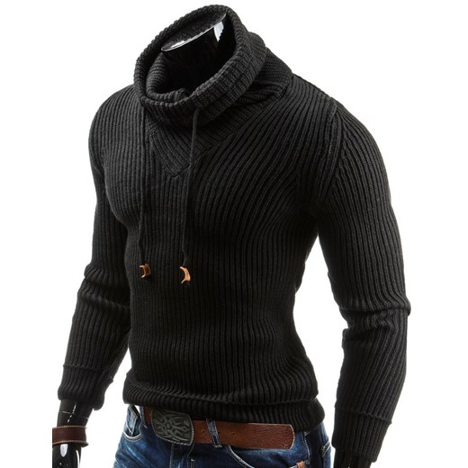 Czarny sweter (wx0482) dstreet czarny miękkie