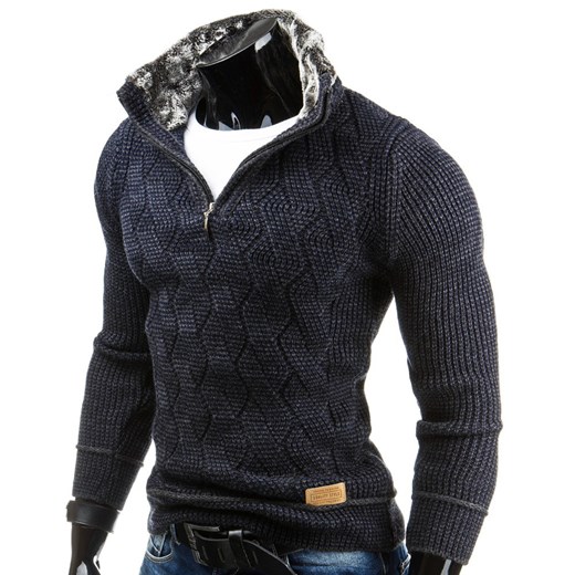 Sweter męski (wx0530) dstreet czarny męskie