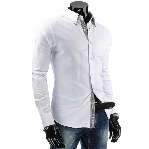 Koszula z długim rękawem (dx0623) dstreet szary koszule
