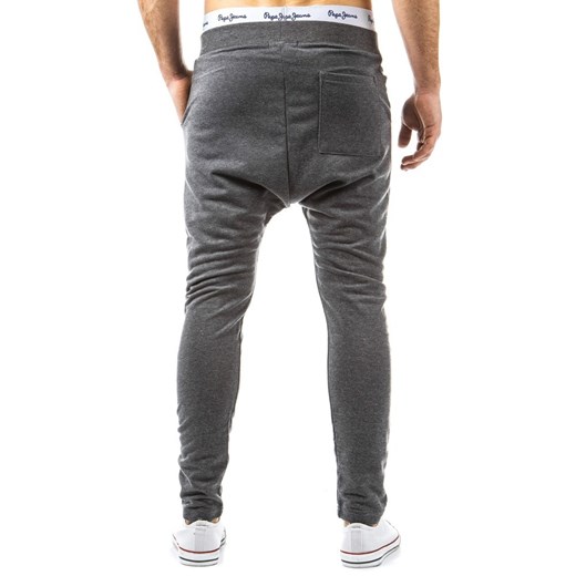 Spodnie dresowe (ux0227) dstreet szary Spodnie sportowe męskie