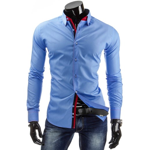 Koszula biznesowa (dx0723) dstreet niebieski koszule