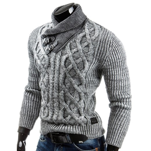 Sweter męski (wx0493) dstreet szary modne