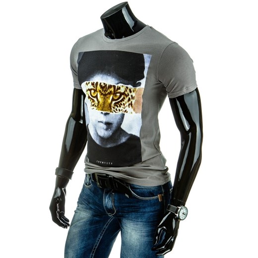 Koszulka męska z krótkim rękawem (rx1068) dstreet czarny T-shirty