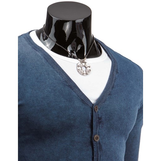 Sweter męski granatowy (wx0632) dstreet niebieski modne