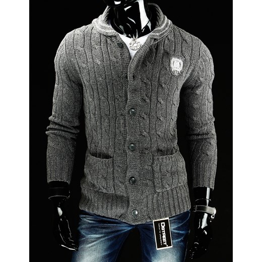 Sweter (wx0218) dstreet szary Swetry męskie wełniane