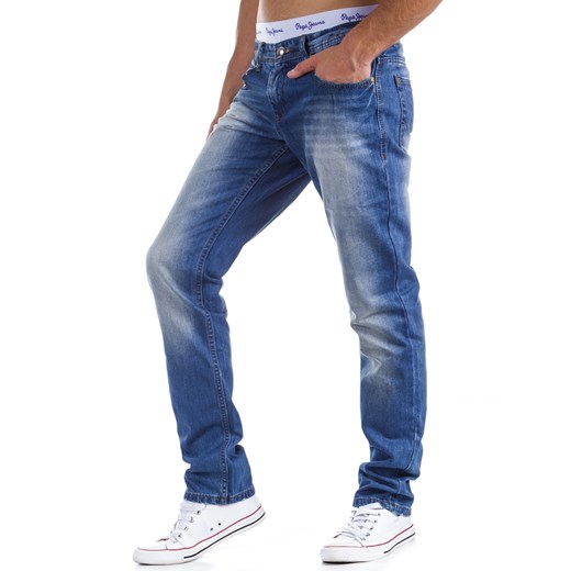 Spodnie jeansowe (ux0309) dstreet niebieski casual