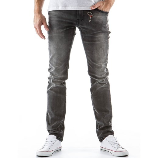 Męskie spodnie jeansowe (ux0135) dstreet szary oryginalne