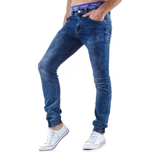 Spodnie Joggery męskie (ux0285) dstreet niebieski sportowy