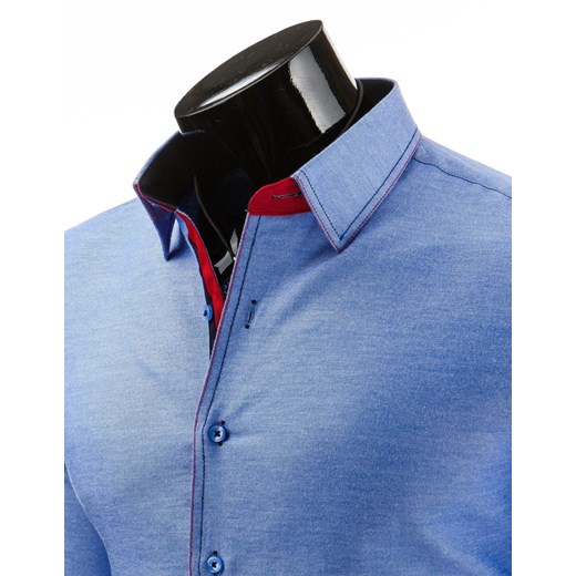 Koszula biznesowa (dx0713) dstreet niebieski slim