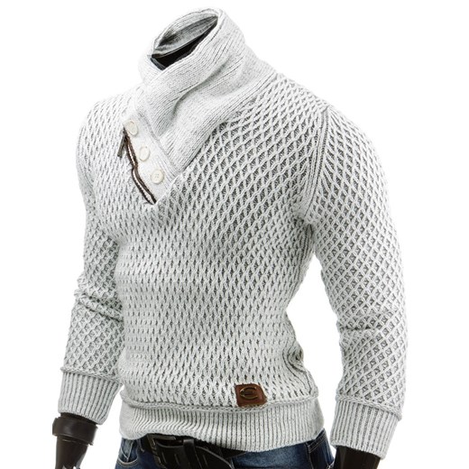 Sweter męski (wx0568) dstreet szary męskie